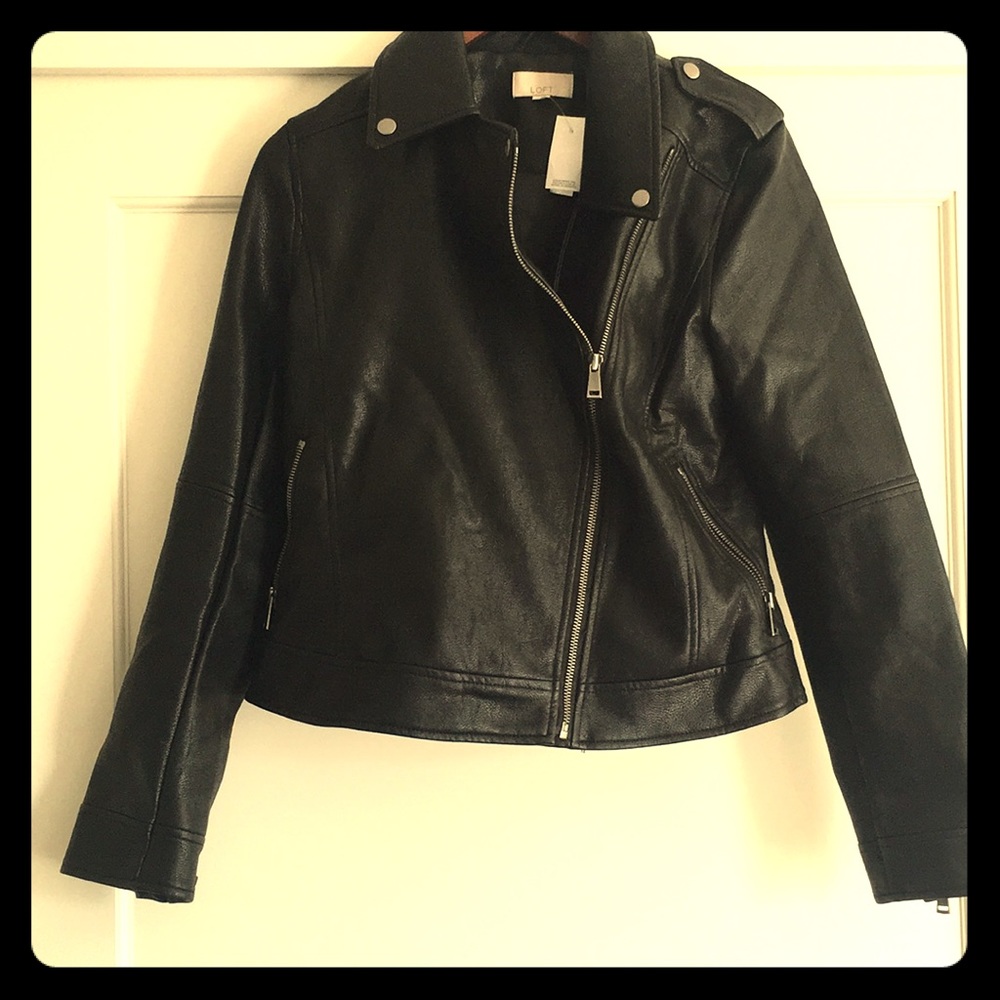Brand new faux leather Loft jacket